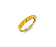 Elegant yellow gemstone ring featuring vibrant Hydro stones in 925 silver with a luxurious golden finish